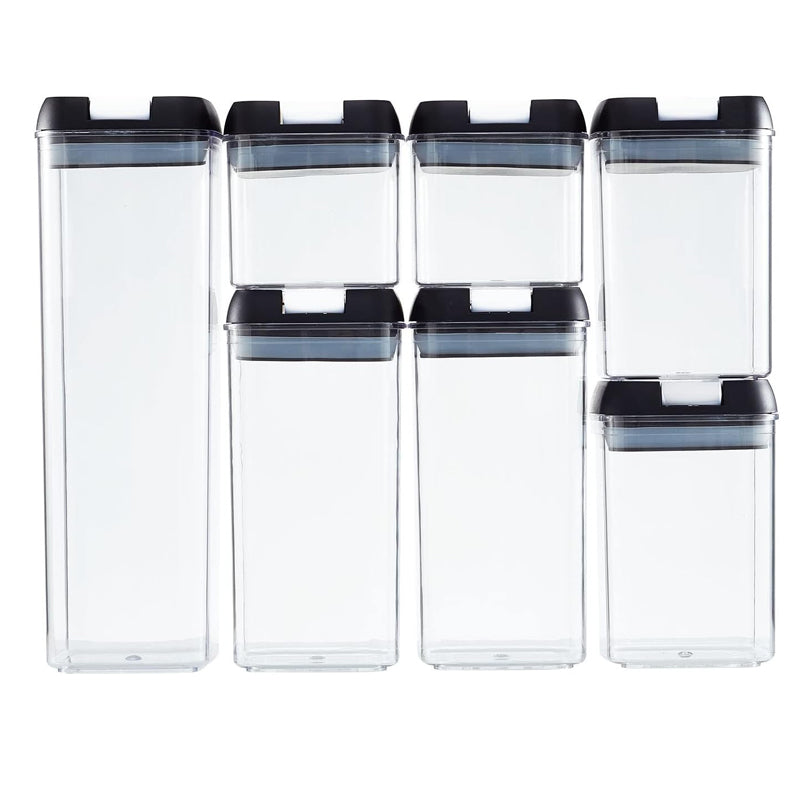 Pack of 7 Plastic Food Storage Organizing Container with Airtight Lids_1