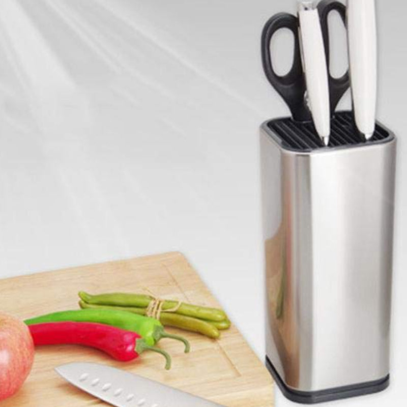 Universal Knife Block Kitchen Stainless Steel Knives Storage Stand_7