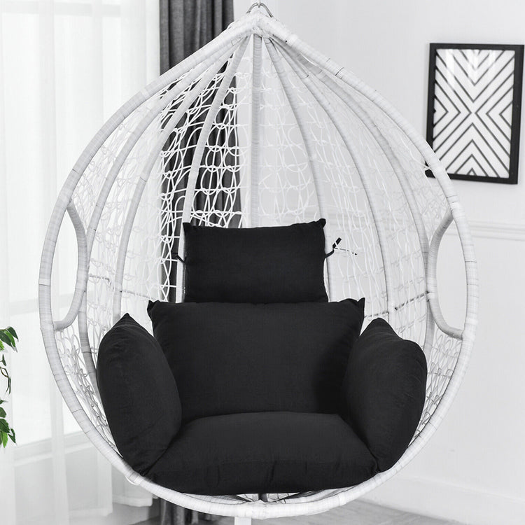 Hanging Egg Chair Soft Cotton Replacement Cushion for Swing Wicker Chair_0