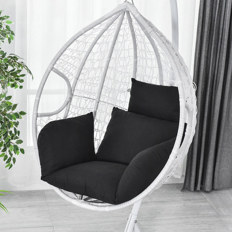 Hanging Egg Chair Soft Cotton Replacement Cushion for Swing Wicker Chair_3