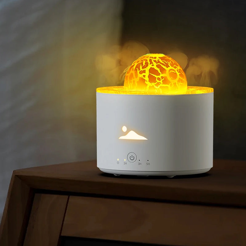 Simulation Flame Essential Oil Diffuser Tabletop Lamp Humidifier - USB Plugged in_2