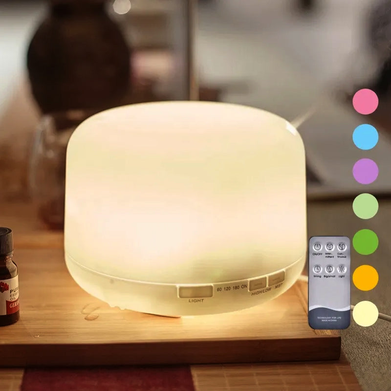 500ml Remote Controlled Multifunctional Essential Oil Diffuser with LED Light_8