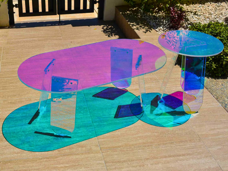 Acrylic Rainbow Coffee Table - KirksBox