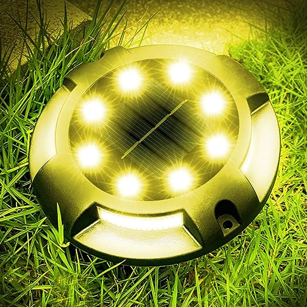 LUMIRO 8 Pack Solar Ground Lights Outdoor Walkway Lights -Warm Glow_5