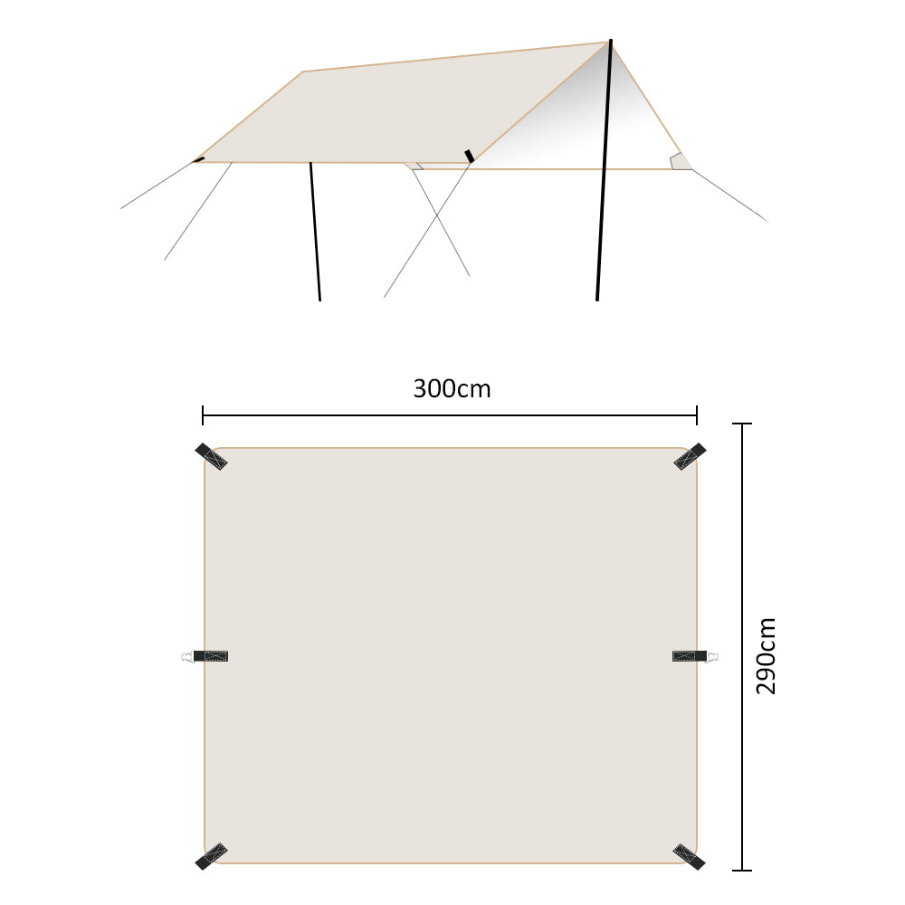 HYPERANGER UPF50 Outdoor Silver Coated Canopy Tent_8