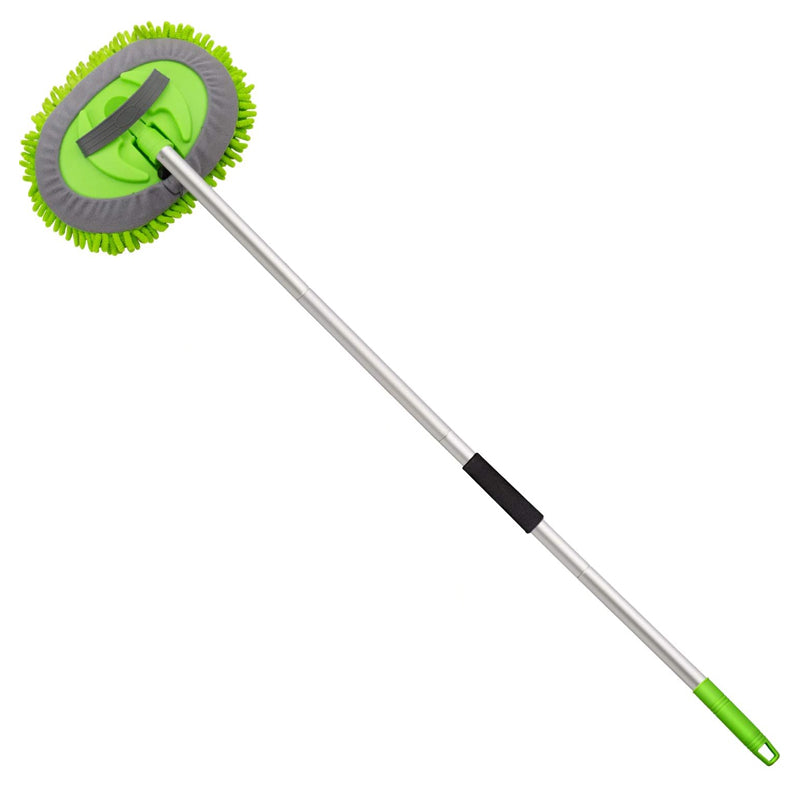 Three Sections Scratch-Free Aluminum Alloy Microfiber Car Washing Mop_4