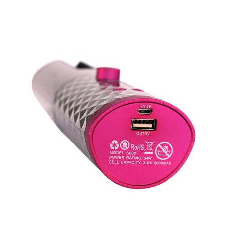 LCD Cordless Auto Rotating Hair Curler Ceramic Curling Iron- USB Charging_9