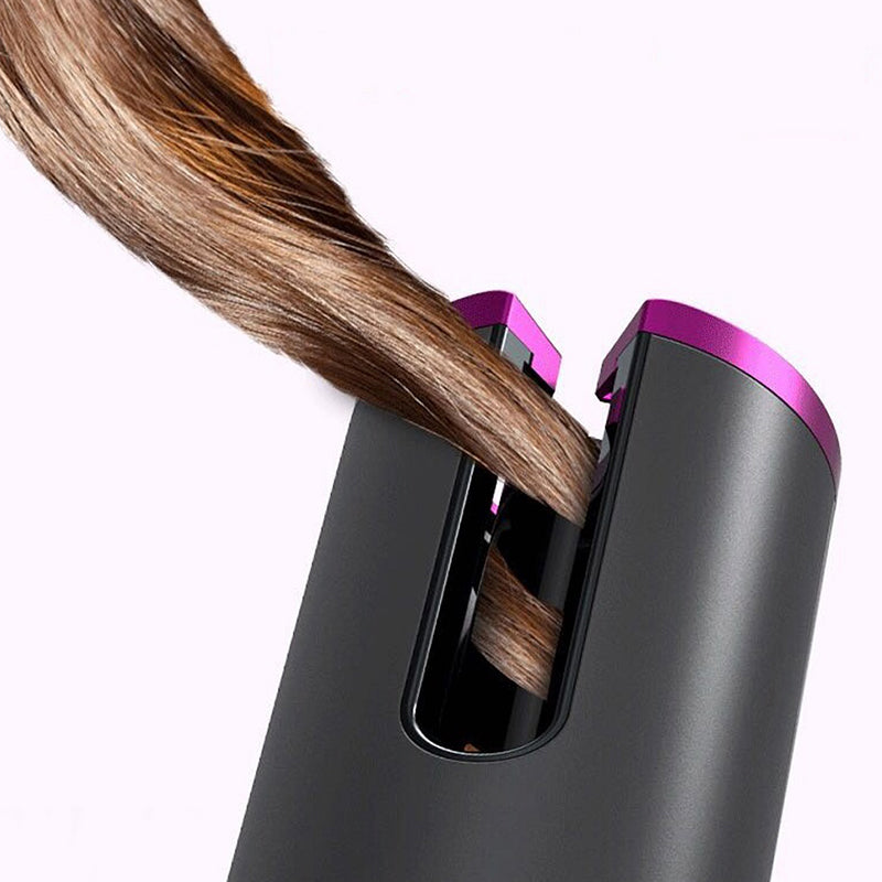 LCD Cordless Auto Rotating Hair Curler Ceramic Curling Iron- USB Charging_7