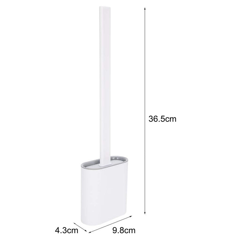 Wall Mounted Silicone Toilet Cleaning Brush with Removable Bottom_1