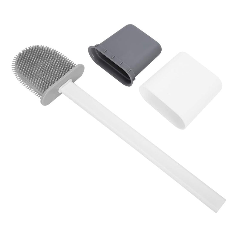 Wall Mounted Silicone Toilet Cleaning Brush with Removable Bottom_3