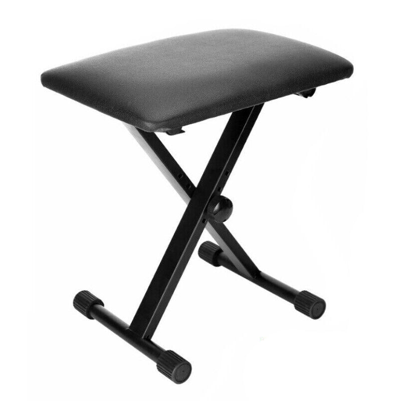 3 Level Adjustment PU Leather and Foam Collapsible Piano Stool Musical Chair_0