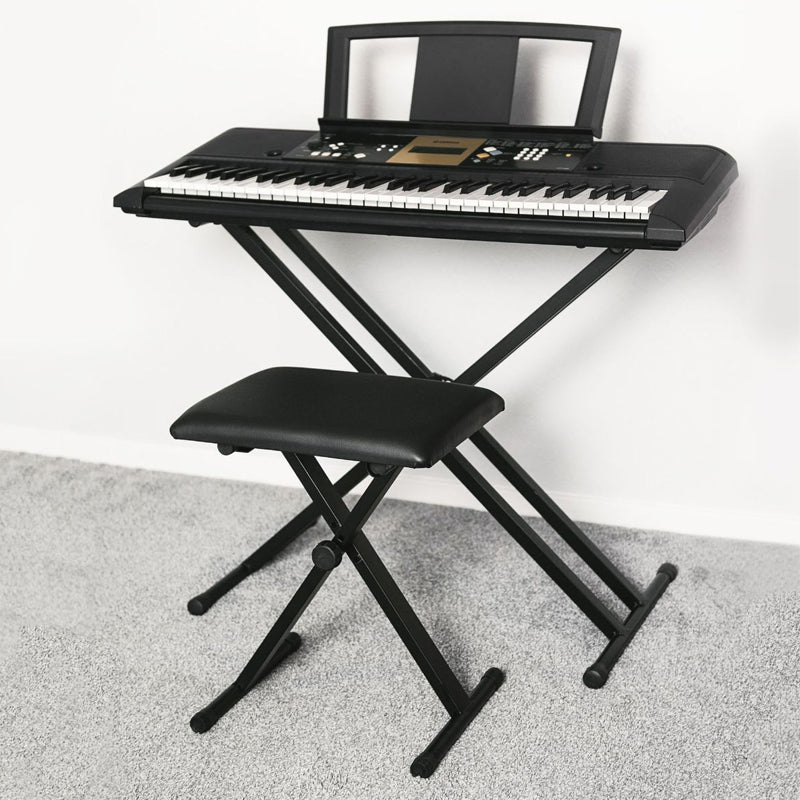 3 Level Adjustment PU Leather and Foam Collapsible Piano Stool Musical Chair_6