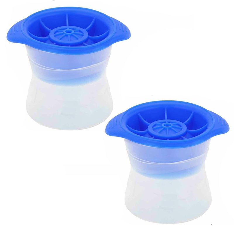 Pack of 2 Sphere Shape Ice Molds Quick Release  Ice Ball Maker for Cocktail_1