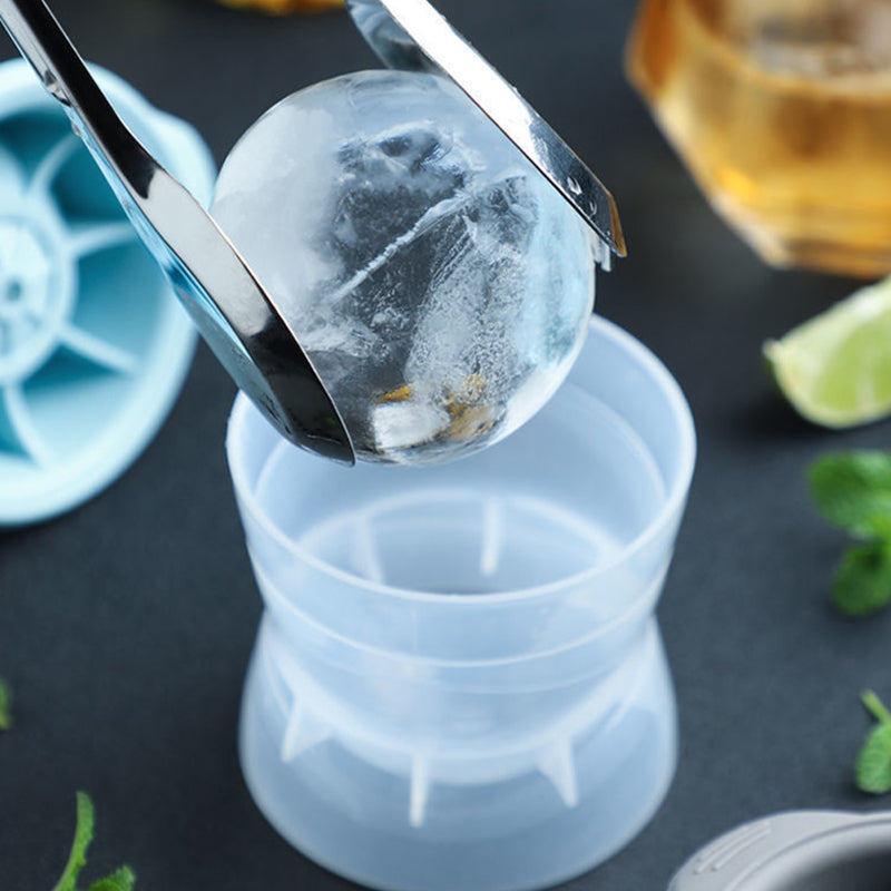Pack of 2 Sphere Shape Ice Molds Quick Release  Ice Ball Maker for Cocktail_3