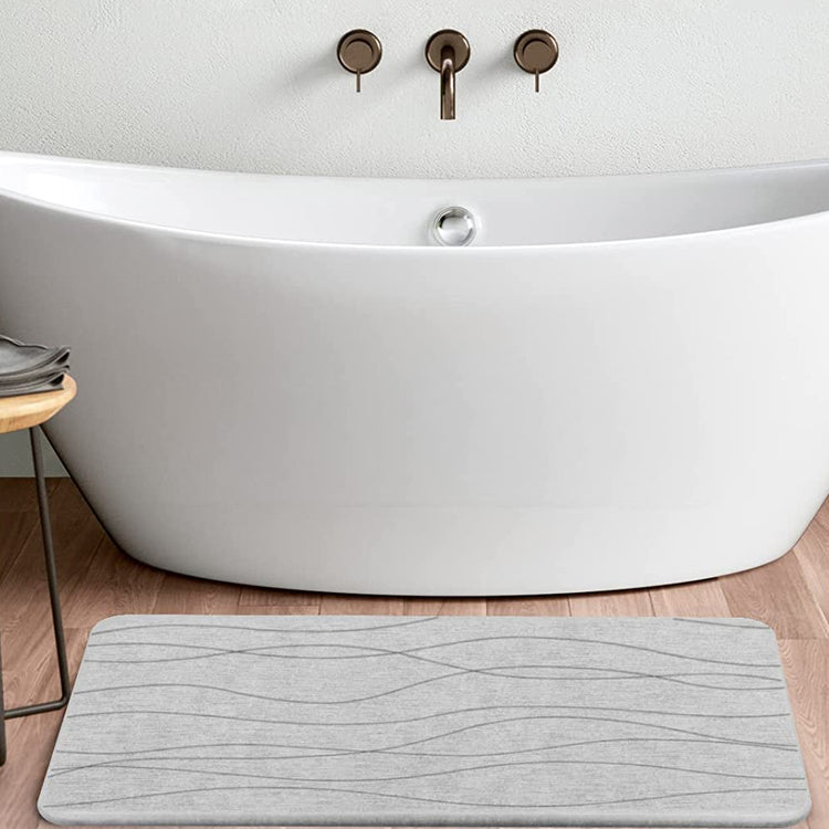 COMFEYA Stone Bath Mat Diatomaceous Earth Bath Mat - Fast-Drying, Non-Slip, and Eco-Friendly_5