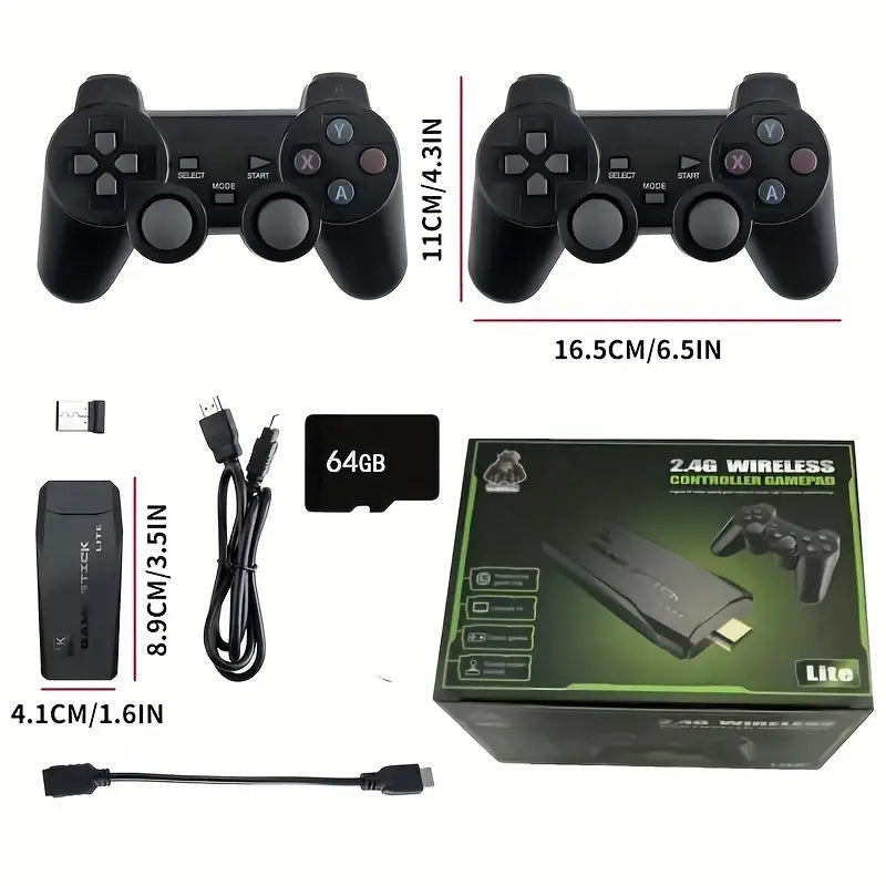 4K HD Plug and Play Retro Gaming Console with Controllers and Built-in Games_2