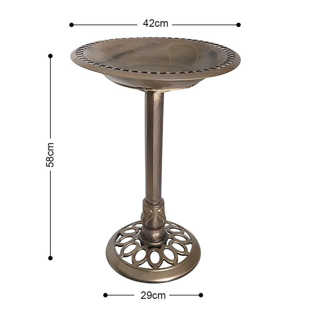 GREENHAVEN Antique Style Resin Outdoor Garden Bird Bath_1