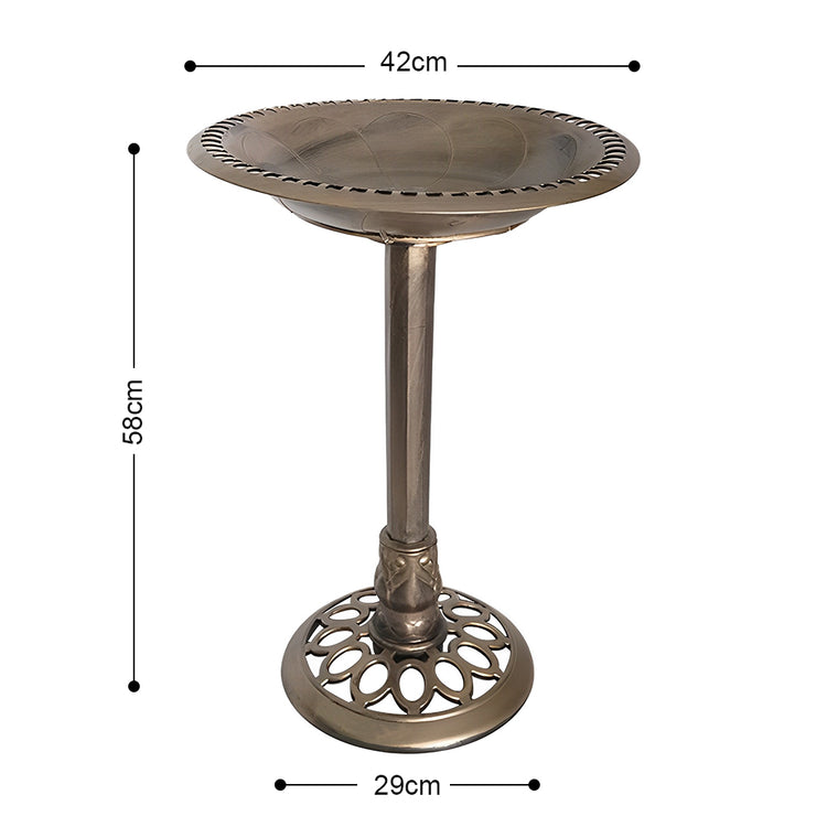 GREENHAVEN Antique Style Resin Outdoor Garden Bird Bath_1