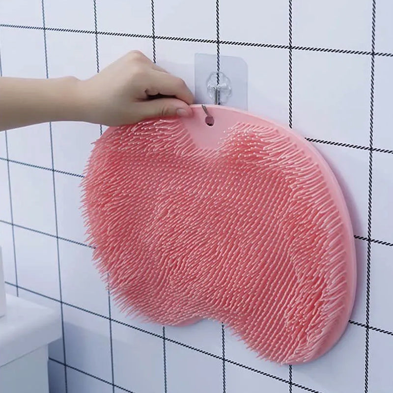 Bath Shower Exfoliating Silicone Massager Cleaning Mat_4