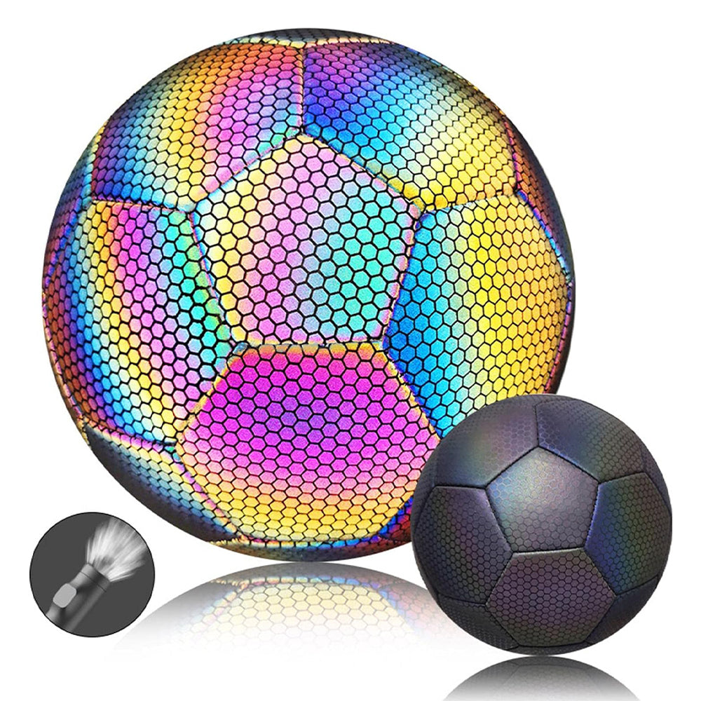 Luminous Reflective Soccer Ball for Night Training Glow Football for Students_0