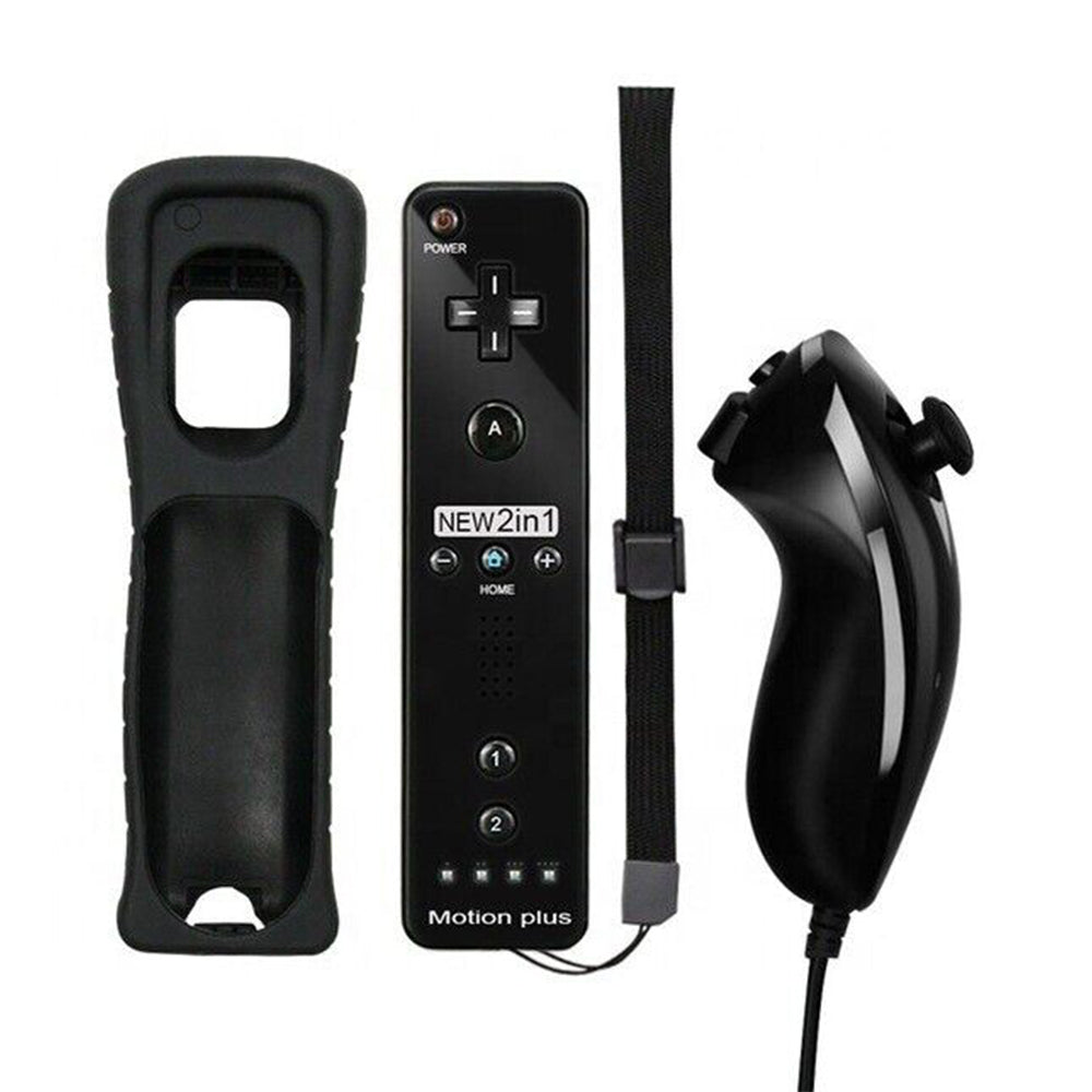 Wireless Remote Controller and Nunchuck for Nintendo Wii/Wii U Video Game Gamepads Motion Plus_0
