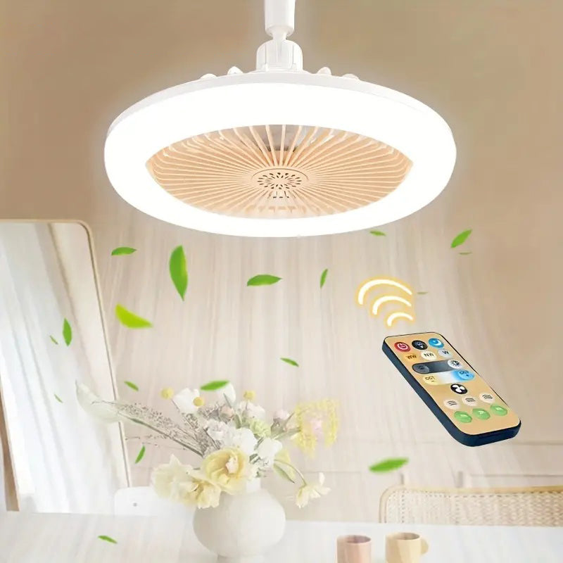 Modern Nordic 2-in-1 Ceiling Fan Light with Remote Control_0