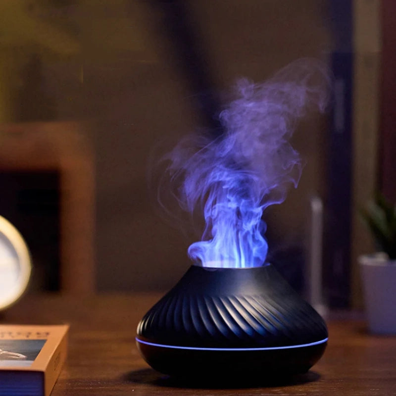 Color Flame Volcanic Aroma Diffuser Essential Oil Lamp_2